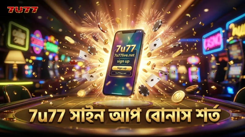 7u77 ক্যাসিনোর সাইন আপ লিঙ্ক ও বোনাস শর্তাবলী স্পষ্টীকরণ