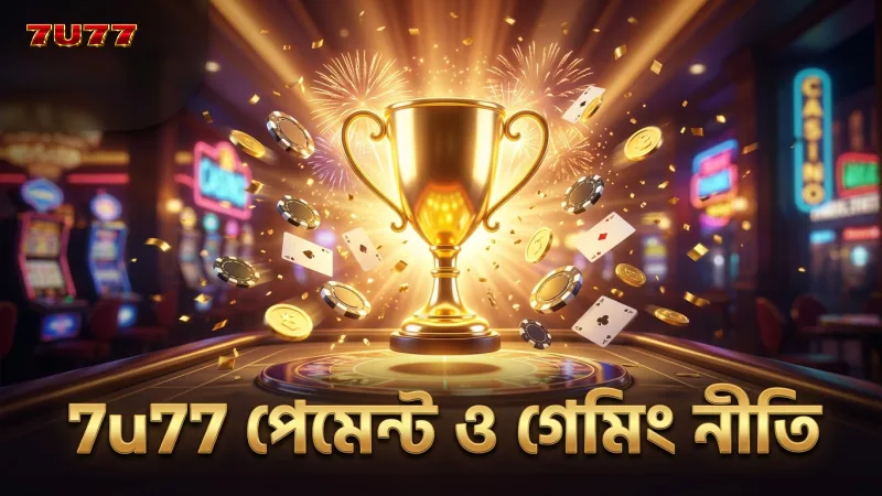 7u77 ক্যাসিনোর পেমেন্ট পদ্ধতি ও দায়িত্বশীল গেমিং নীতি